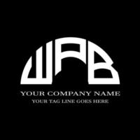 diseño creativo del logotipo de la letra wpb con gráfico vectorial vector