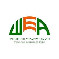 WEA letter logo creative design with vector graphic