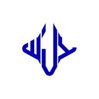 diseño creativo del logotipo de la letra wjy con gráfico vectorial vector