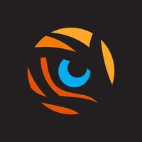 vector de diseño de logotipo de ojo de tigre. arte colorido con fondo suave. ilustración gráfica abstracta.