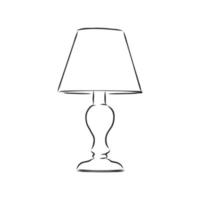 table lamp vector sketch