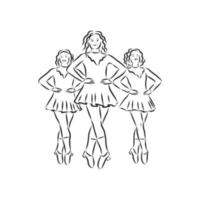 irish dancing vector sketch