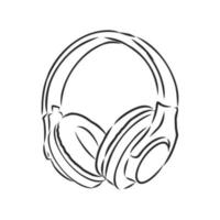 headphones vector sketch