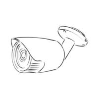 security camera vector sketch