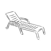 chaise longue dibujo vectorial vector