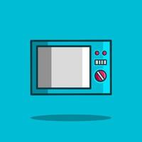 Microwave oven icon flat design vector. Colorful logo with soft background. Abstract graphic illustration. vector