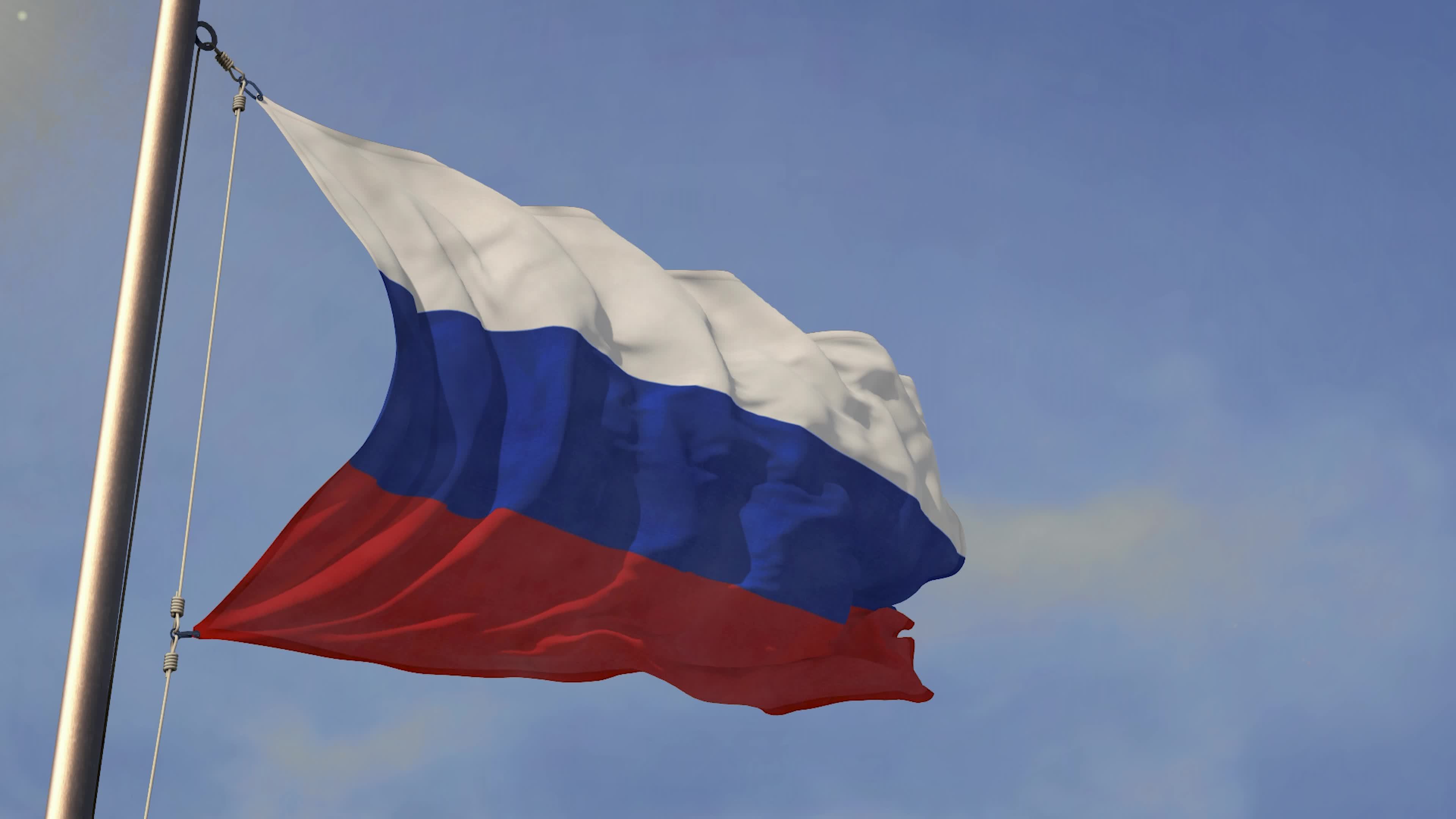 Russia Flag Stock Video Footage for Free Download