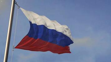 Russland-Flagge. russische flagge 4k uhd looping animation. video