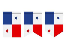 Panama flag or pennant isolated on white background. Pennant flag icon. vector