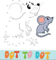 Dot to dot puzzle. Connect dots game. mouse vector illustration