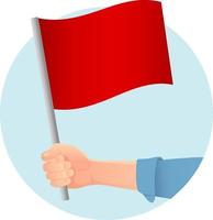 red flag in hand vector