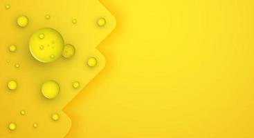 bright yellow sunny background with round abstract shapes. Good summer mood. Volume vector