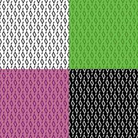 Set of geometric SEAMLESS patterns with rhombus. Ornates for decoration and printing on fabric. Design element. Vector
