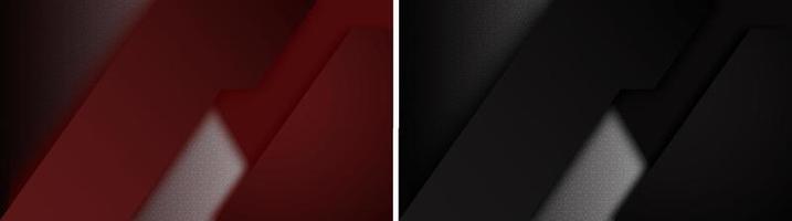Fondos oscuros minimalistas de estilo tecnológico con malla triangular de carbono en la parte trasera. color rojo y negro para pantalla de inicio, teléfono inteligente. vector