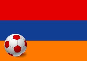 armenia flag and soccer ball vector