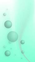 Vertical abstract fresh mint background with light bubbles and gradient. Geometric fantasy vector