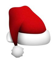 christmas hat, santa claus hat. Clothes for Christmas and New Year carnivals. Festive fancy dress for children. Vector