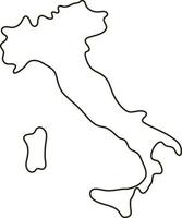 mapa de italia. ilustración de vector de mapa de contorno simple