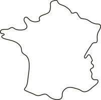 mapa de Francia. ilustración de vector de mapa de contorno simple
