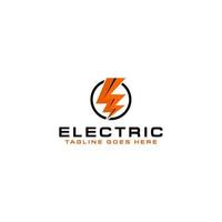 letra e flash eléctrico logo perno energía empresa vector