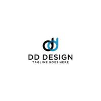 initial letter dd logo design vector