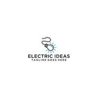 Smart sign bulb for electronic logo design concept vector