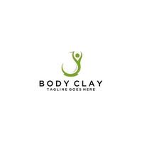 Body and clay natural logo sign design vector