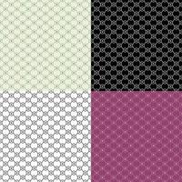 Set of geometric SEAMLESS patterns with grid and flowers. Ornates for decoration and printing on fabric. Design element. Vector