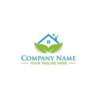 Home Natural Bio Logo Sign Design vector