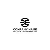 BE initial logo design vector