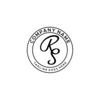 Letter RS Logo Manual Elegant Minimalist Signature Logotype vector