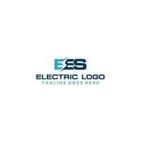 diseño de letrero de logotipo eléctrico ees vector