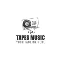 Tapes Music Vintage Logo Design vector