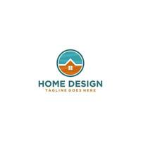 diseño de logotipo de hogar y bienes raíces vector