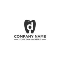 D Dental Logo Sign Design vector