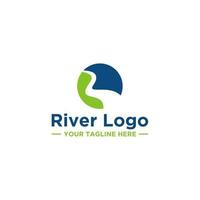 diseño del logotipo del río r vector