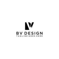 BV or VB letter logo sign design vector