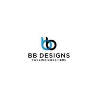 Elegant minimal letter symbol. Letter B B logo design. Vector illustration.