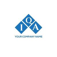 diseño de logotipo de letra iqa sobre fondo blanco. concepto de logotipo de letra de iniciales creativas iqa. diseño de letras iqa. vector