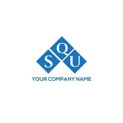 SQU letter logo design on white background. SQU creative initials letter logo concept. SQU letter design.