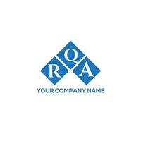 RQA letter logo design on white background. RQA creative initials letter logo concept. RQA letter design. vector