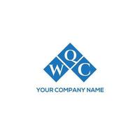 WQC letter logo design on white background. WQC creative initials letter logo concept. WQC letter design. vector