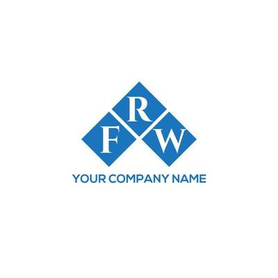 FRW letter logo design on white background. FRW creative initials letter logo concept. FRW letter design.