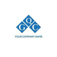 GQC letter logo design on white background. GQC creative initials letter logo concept. GQC letter design. vector