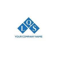 LQS letter logo design on white background. LQS creative initials letter logo concept. LQS letter design. vector