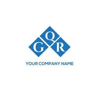 GQR letter logo design on white background. GQR creative initials letter logo concept. GQR letter design. vector