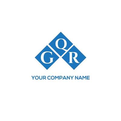 GQR letter logo design on white background. GQR creative initials letter logo concept. GQR letter design.