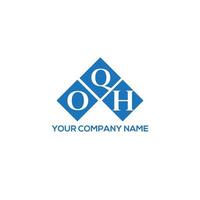 OQH letter logo design on white background. OQH creative initials letter logo concept. OQH letter design. vector