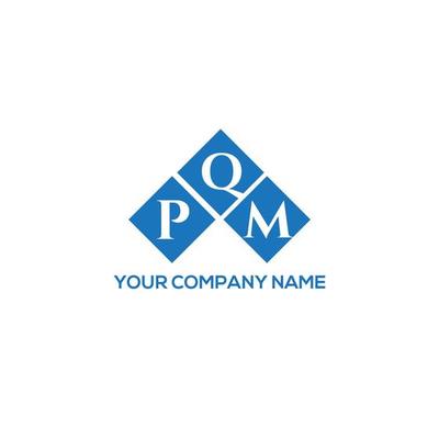 PQM letter logo design on white background. PQM creative initials letter logo concept. PQM letter design.