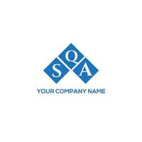 diseño de logotipo de letra sqa sobre fondo blanco. concepto de logotipo de letra de iniciales creativas sqa. diseño de letras sqa. vector